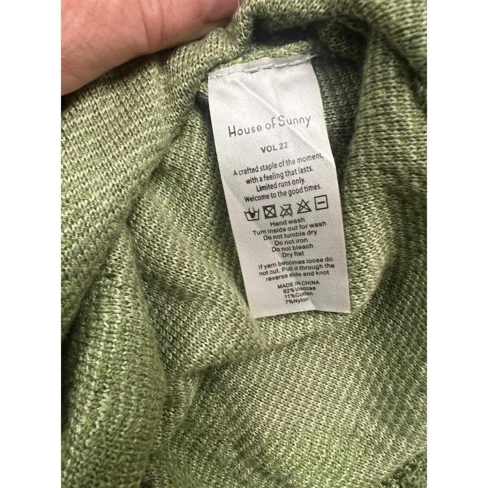 House of Sunny Law of Attraction Green Floral Jacquard Knit Midi Dress US 8 - Picture 14 of 14